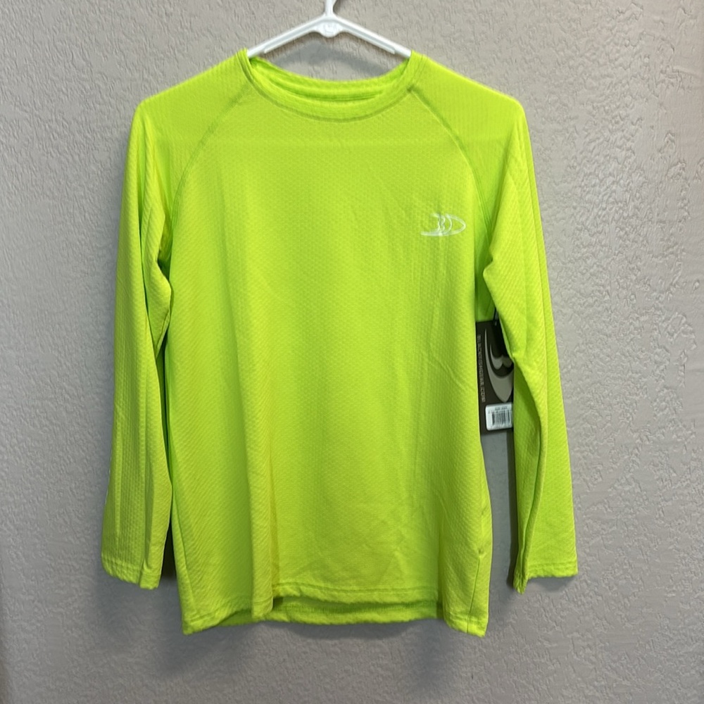 Youth Blackfish Angler Long Sleeve Shirt (Acid/White) - Size XL